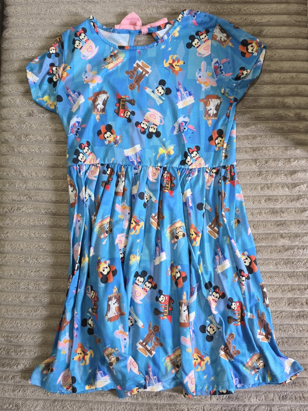 Disney Blue Mickey & Friends Printed Casual Dress - KD22